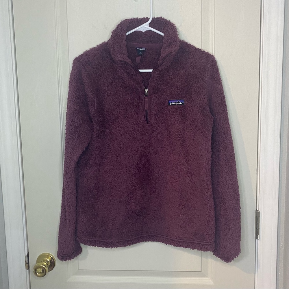 Patagonia Los Gatos Fleece Pullover Women’s Size Small Red Purple Color